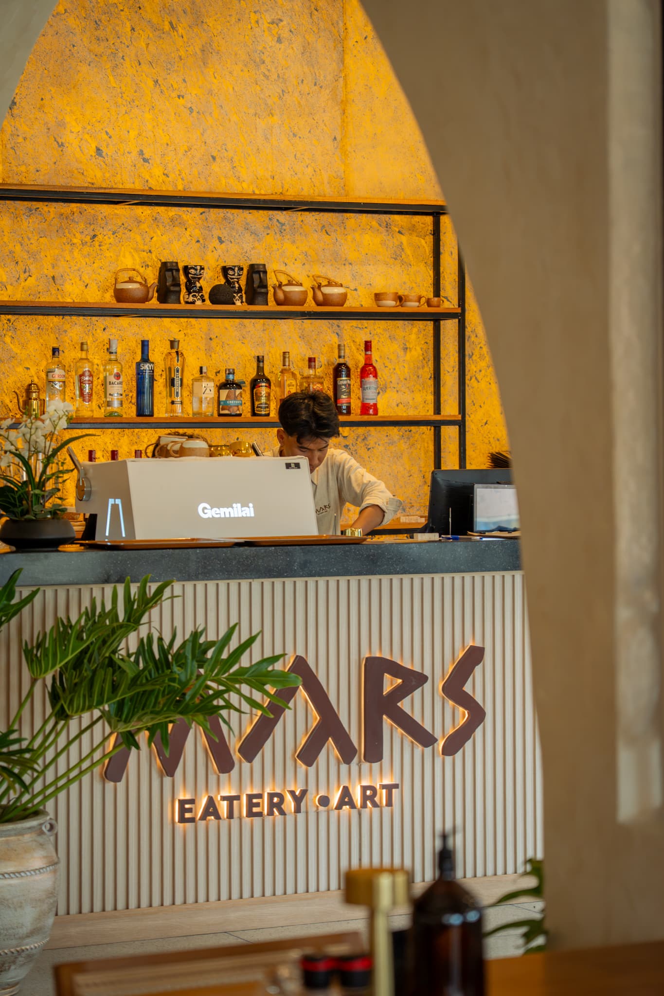 Golden walls, the aroma of freshly brewed coffee, and a little MARS magic in the air.