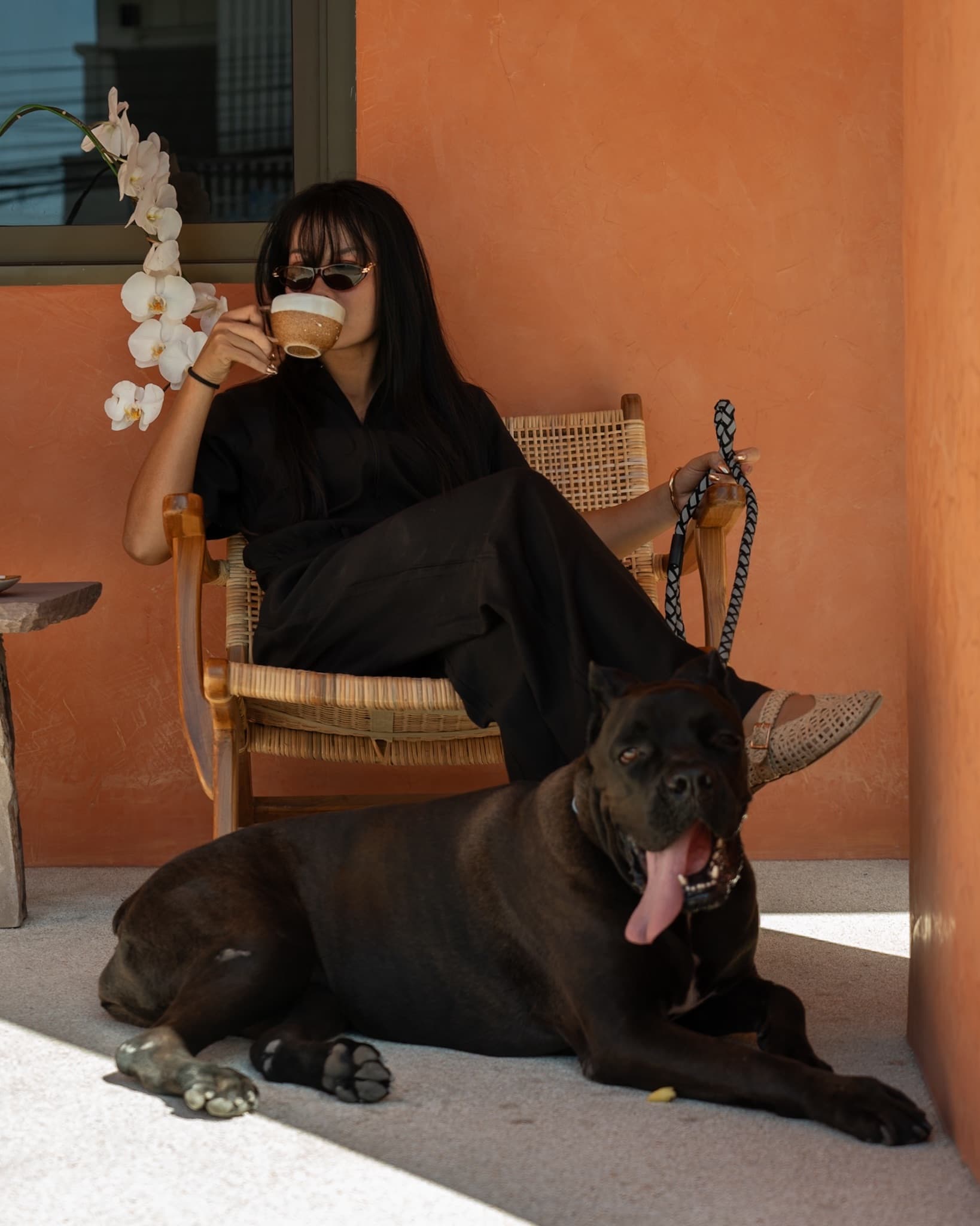 Coffee, paws, and a little bit of happiness.